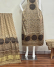TAS Auto Crop Lower - Havi Modal Silk Ajrakh Neptol Dye Discharge Print Panel Suit 03
