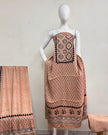 TAS Auto Crop Upper - Havi Modal Silk Ajrakh Neptol Dye Discharge Print Panel Suit 20