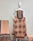 TAS Auto Crop Upper - Havi Modal Silk Ajrakh Neptol Dye Discharge Print Panel Suit 22