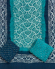 TAS Auto Crop Upper - Premium Multi-Color Bandhej Zari Pallu 3-Piece Suit 05