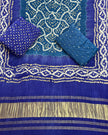 TAS Auto Crop Lower - Premium Multi-Color Bandhej Zari Pallu 3-Piece Suit 06