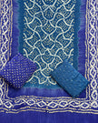 TAS Auto Crop Upper - Premium Multi-Color Bandhej Zari Pallu 3-Piece Suit 06