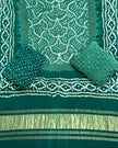 TAS Auto Crop Lower - Premium Multi-Color Bandhej Zari Pallu 3-Piece Suit 07