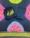 TAS Auto Crop Lower - Modal Silk Bandhani Multi Color Zari Pallu Suit 07