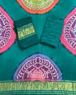TAS Auto Crop Lower - Modal Silk Bandhani Multi Color Zari Pallu Suit 08