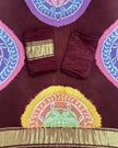 TAS Auto Crop Lower - Modal Silk Bandhani Multi Color Zari Pallu Suit 09