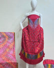 TAS Auto Crop Upper - Premium Modal Silk Shibori Multi-Color Bandhej 3-Piece Suit 14