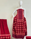 TAS Auto Crop Upper - Havi Pure Modal Silk Ajrakh Natural Dye 3-Piece Suit 04