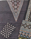 TAS Auto Crop Upper - Havi Pure Modal Silk Ajrakh Natural Dye Zari Pallu Suit 09