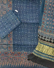 TAS Auto Crop Lower - Havi Pure Modal Silk Ajrakh Natural Dye Zari Pallu Suit 10