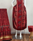 TAS Auto Crop Lower - Havi Pure Modal Silk Ajrakh Natural Dye Zari Pallu Suit 16