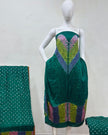 TAS Auto Crop Upper - Modal Silk Multi Shibori Neck Daman Patta Zari Pallu Suit 03