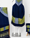 TAS Auto Crop Lower - Modal Silk Multi Shibori Neck Daman Patta Zari Pallu Suit 07