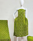 TAS Auto Crop Upper - Modal Silk Bandhani Fancy Barik Bandhej Zari Pallu Suit 01