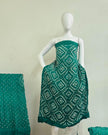 TAS Auto Crop Upper - Modal Silk Bandhani Fancy Barik Bandhej Zari Pallu Suit 04