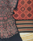 TAS Auto Crop Lower - Pure Cotton Ajrakh Screen Print Natural Dye 3-Piece Suit 02