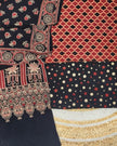 TAS Auto Crop Lower - Pure Cotton Ajrakh Screen Print Natural Dye 3-Piece Suit 08
