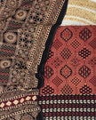 TAS Auto Crop Upper - Pure Cotton Ajrakh Screen Print Natural Dye 3-Piece Suit 10