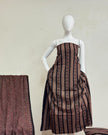 TAS Auto Crop Upper - Pure Cotton Ajrakh Screen Print Natural Dye 3-Piece Suit 21