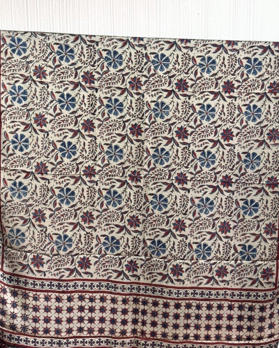 TAS Auto Crop Upper - Ajrakh Modal Silk Natural Dye Dupatta with Tassels 01