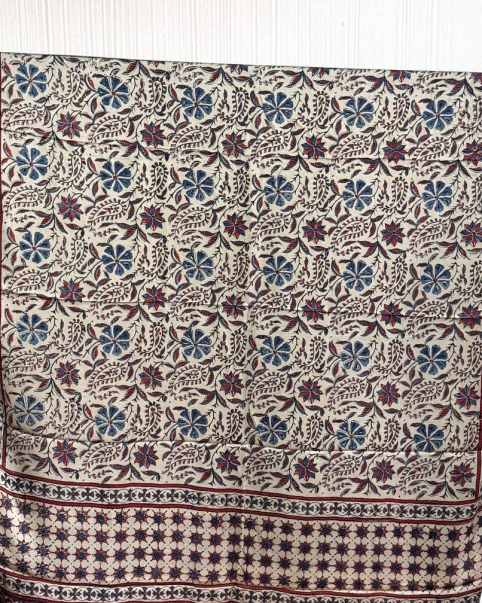 TAS Auto Crop Upper - Ajrakh Modal Silk Natural Dye Dupatta with Tassels 01