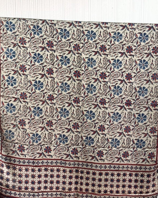 TAS Auto Crop Upper - Ajrakh Modal Silk Natural Dye Dupatta with Tassels 01
