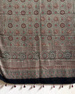 TAS Auto Crop Lower - Ajrakh Modal Silk Natural Dye Dupatta with Tassels 02