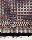 TAS Auto Crop Lower - Ajrakh Modal Silk Natural Dye Dupatta with Tassels 03