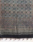 TAS Auto Crop Lower - Ajrakh Modal Silk Natural Dye Dupatta with Tassels 05