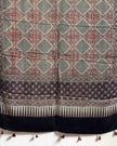 TAS Auto Crop Lower - Ajrakh Modal Silk Natural Dye Dupatta with Tassels 11