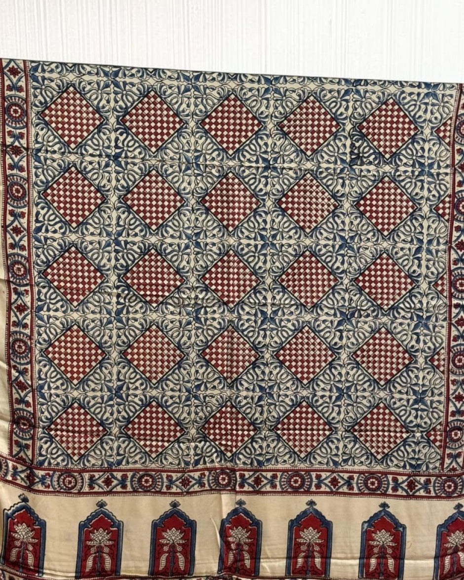 TAS Auto Crop Upper - Ajrakh Modal Silk Natural Dye Dupatta with Tassels 12
