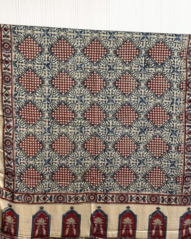 TAS Auto Crop Upper - Ajrakh Modal Silk Natural Dye Dupatta with Tassels 12