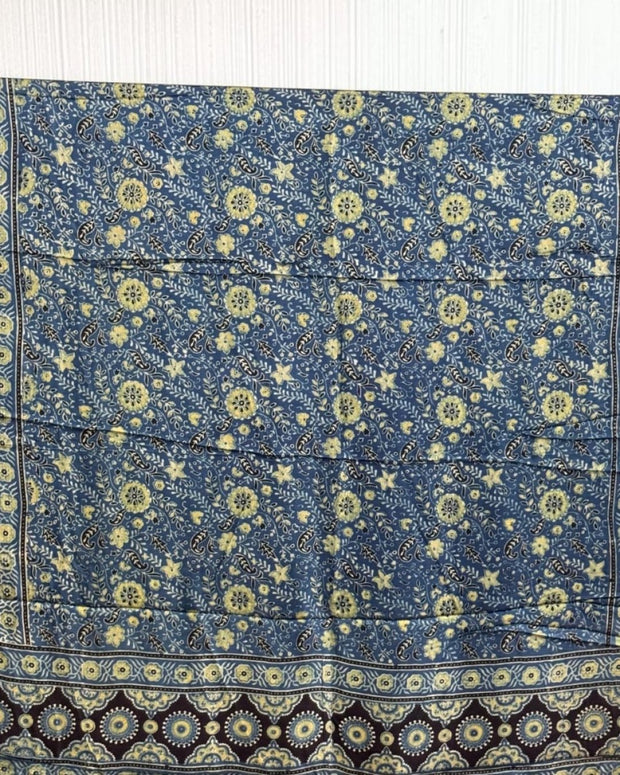 TAS Auto Crop Upper - Ajrakh Modal Silk Natural Dye Dupatta with Tassels 15