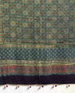 TAS Auto Crop Lower - Ajrakh Modal Silk Natural Dye Dupatta with Tassels 16