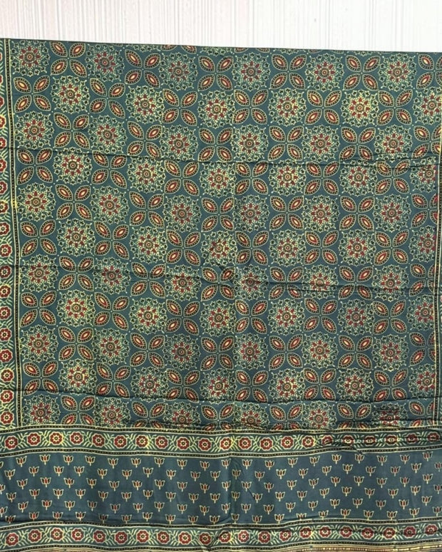 TAS Auto Crop Upper - Ajrakh Modal Silk Natural Dye Dupatta with Tassels 16