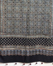 TAS Auto Crop Lower - Ajrakh Modal Silk Natural Dye Dupatta with Tassels 20