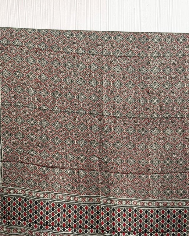 TAS Auto Crop Upper - Ajrakh Modal Silk Natural Dye Dupatta with Tassels 21