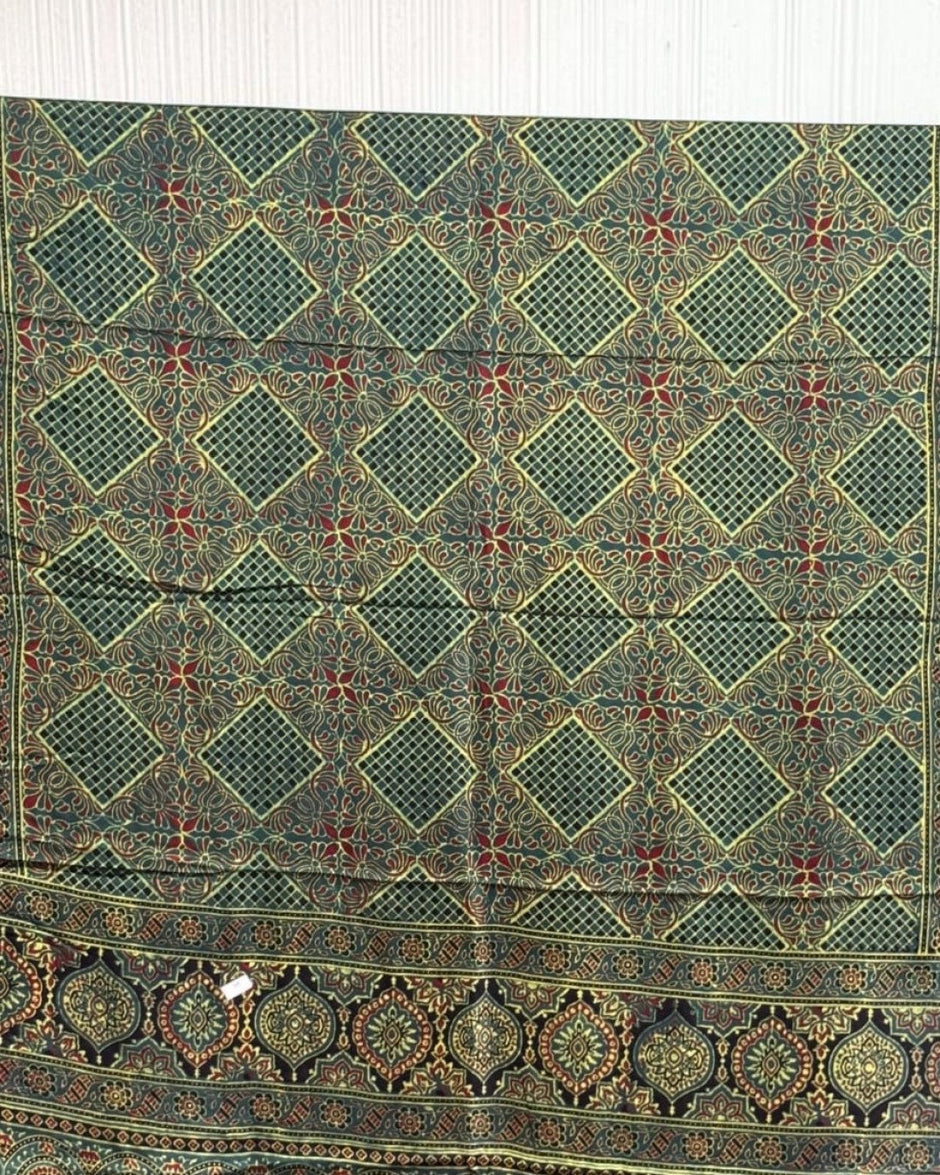 TAS Auto Crop Upper - Ajrakh Modal Silk Natural Dye Dupatta with Tassels 22