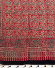 TAS Auto Crop Lower - Ajrakh Modal Silk Natural Dye Dupatta with Tassels 25