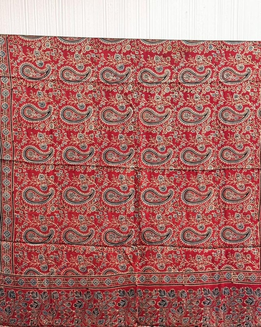 TAS Auto Crop Upper - Ajrakh Modal Silk Natural Dye Dupatta with Tassels 25