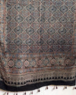 TAS Auto Crop Lower - Ajrakh Modal Silk Natural Dye Dupatta with Tassels 30
