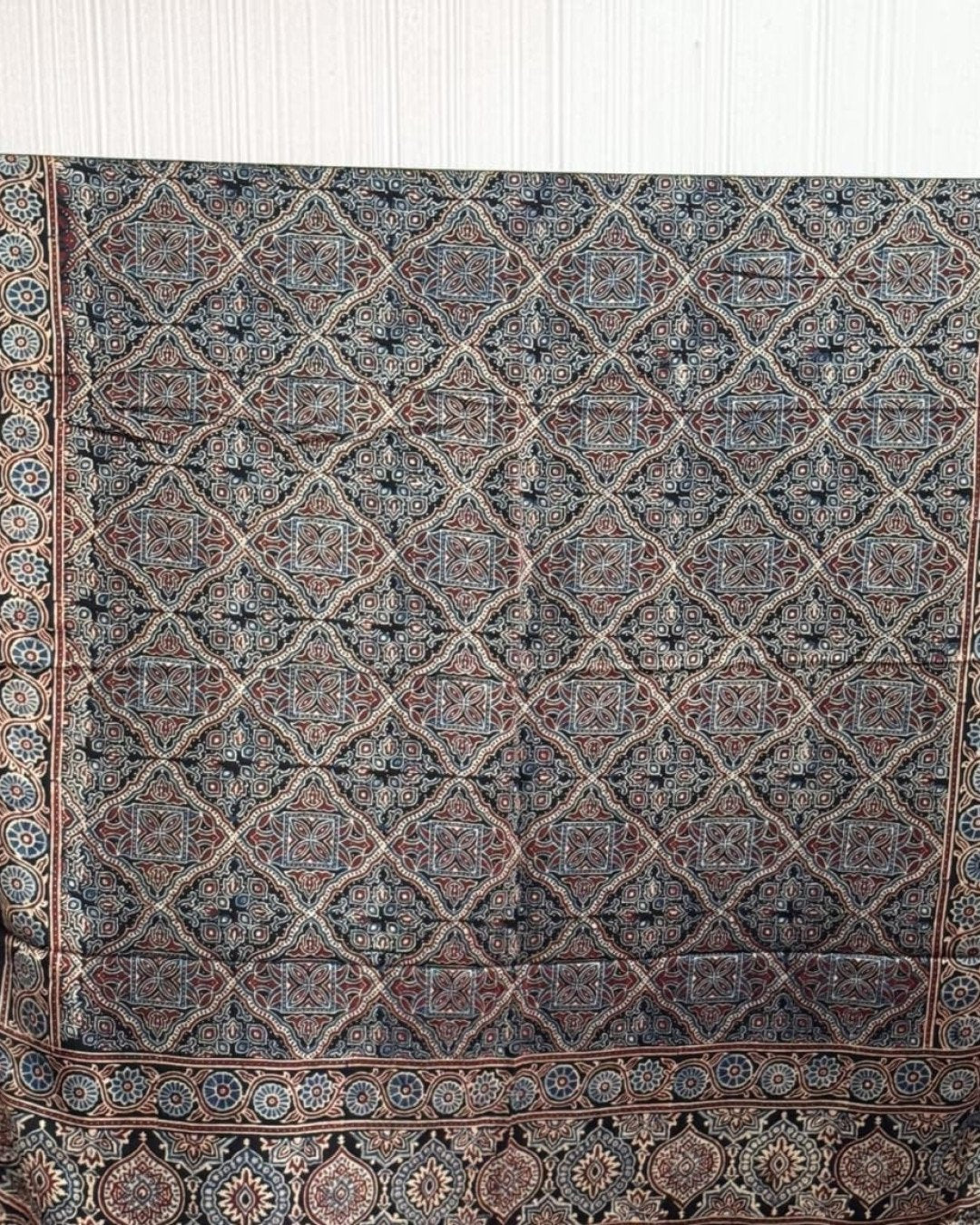 TAS Auto Crop Upper - Ajrakh Modal Silk Natural Dye Dupatta with Tassels 30
