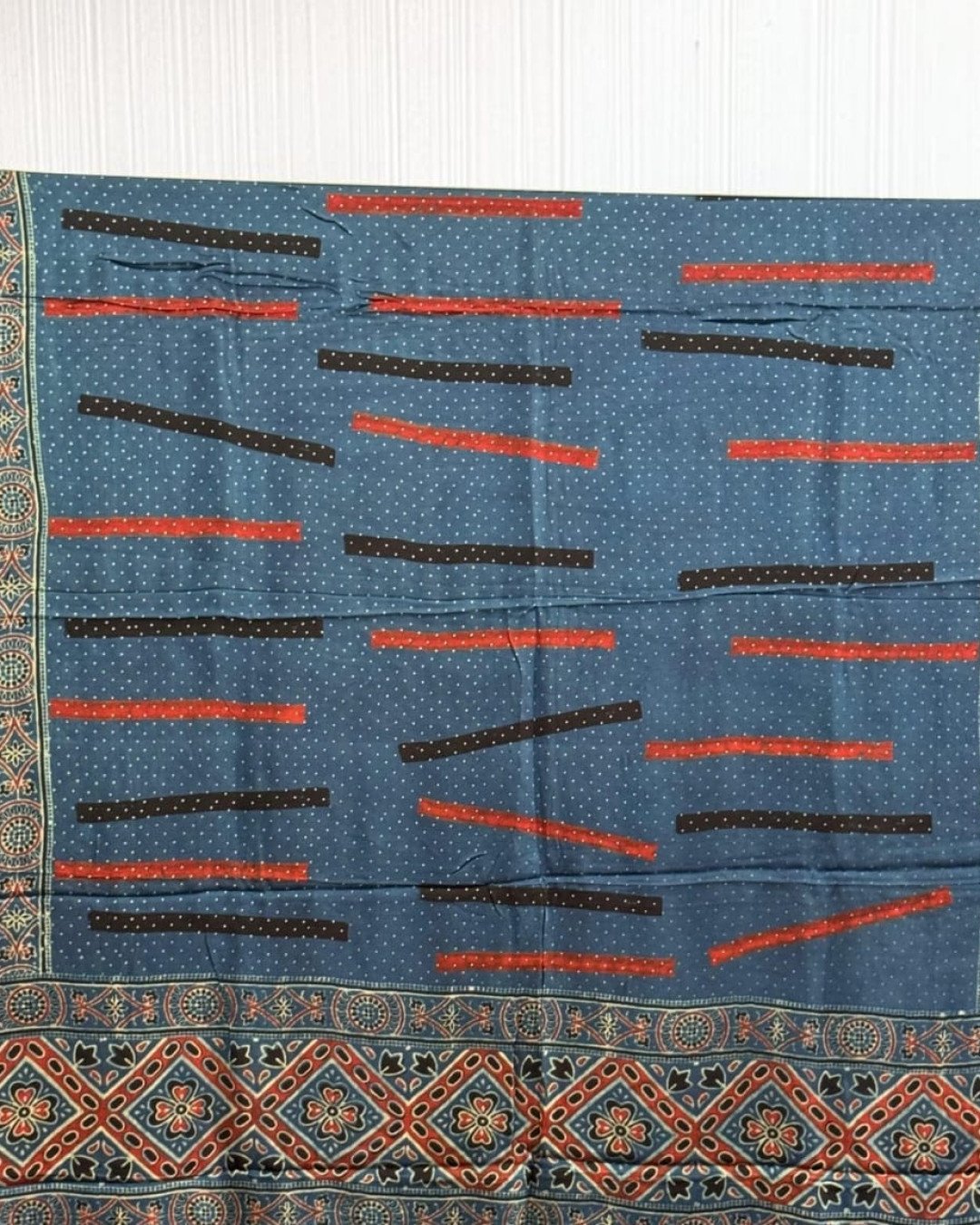 TAS Auto Crop Upper - Ajrakh Modal Silk Natural Dye Dupatta with Tassels 32