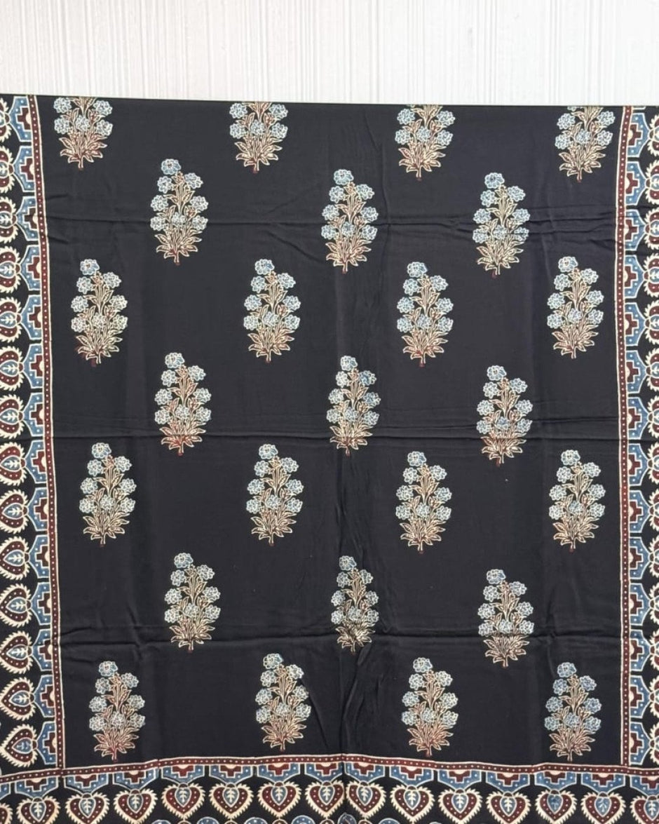 TAS Auto Crop Upper - Ajrakh Modal Silk Natural Dye Dupatta with Tassels 33