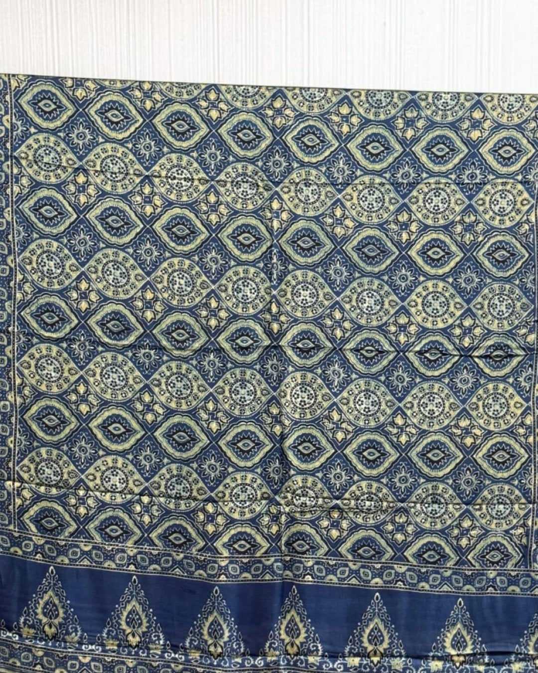 TAS Auto Crop Upper - Ajrakh Modal Silk Natural Dye Dupatta with Tassels 34