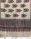 TAS Auto Crop Lower - Ajrakh Modal Silk Natural Dye Dupatta with Tassels 35