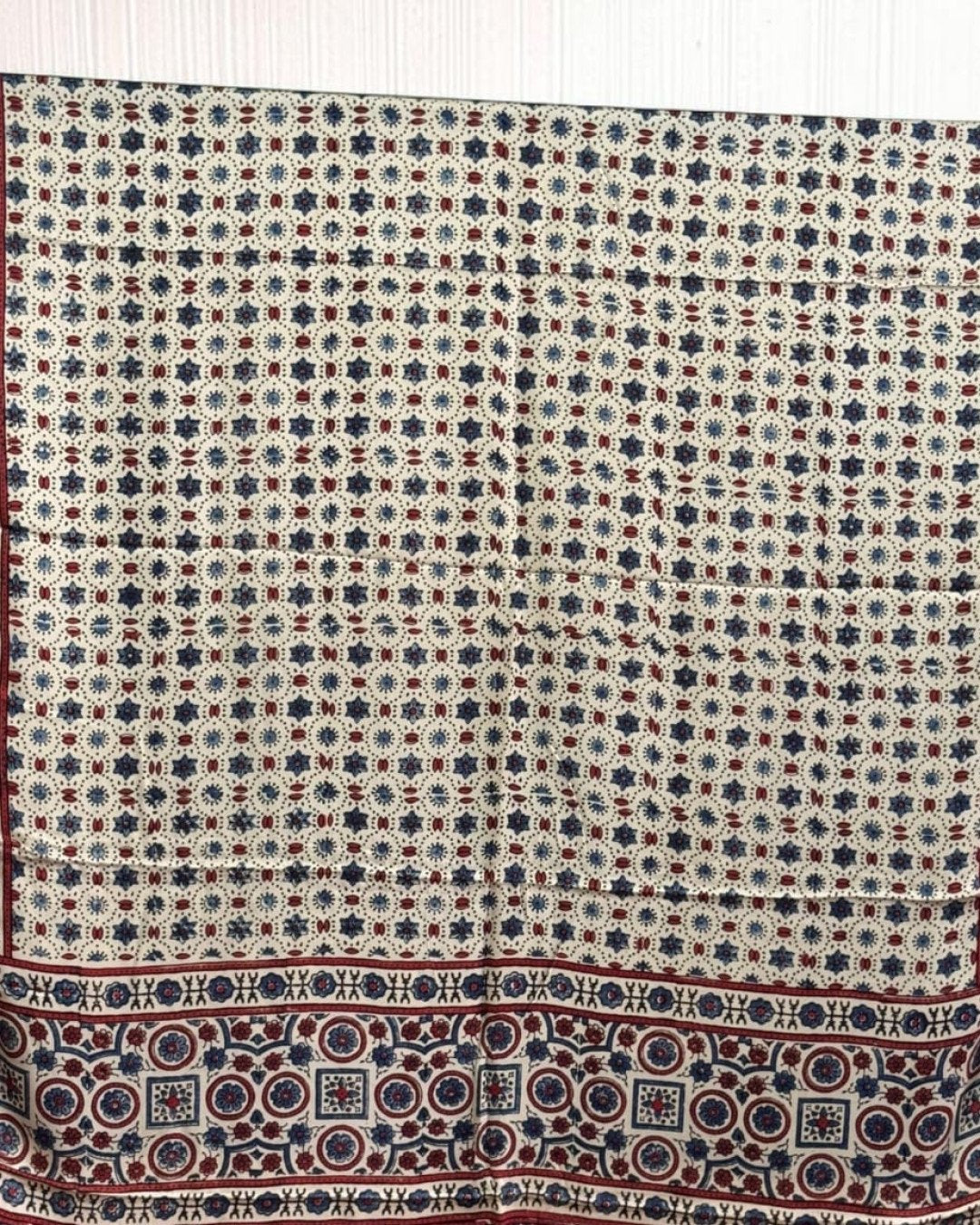 TAS Auto Crop Upper - Ajrakh Modal Silk Natural Dye Dupatta with Tassels 39