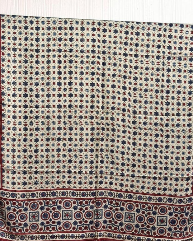 TAS Auto Crop Upper - Ajrakh Modal Silk Natural Dye Dupatta with Tassels 39