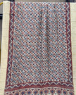 TAS Auto Crop Upper - Dola Silk Ajrakh Hand Block Print Natural Dye Zari Pallu Dupatta 10