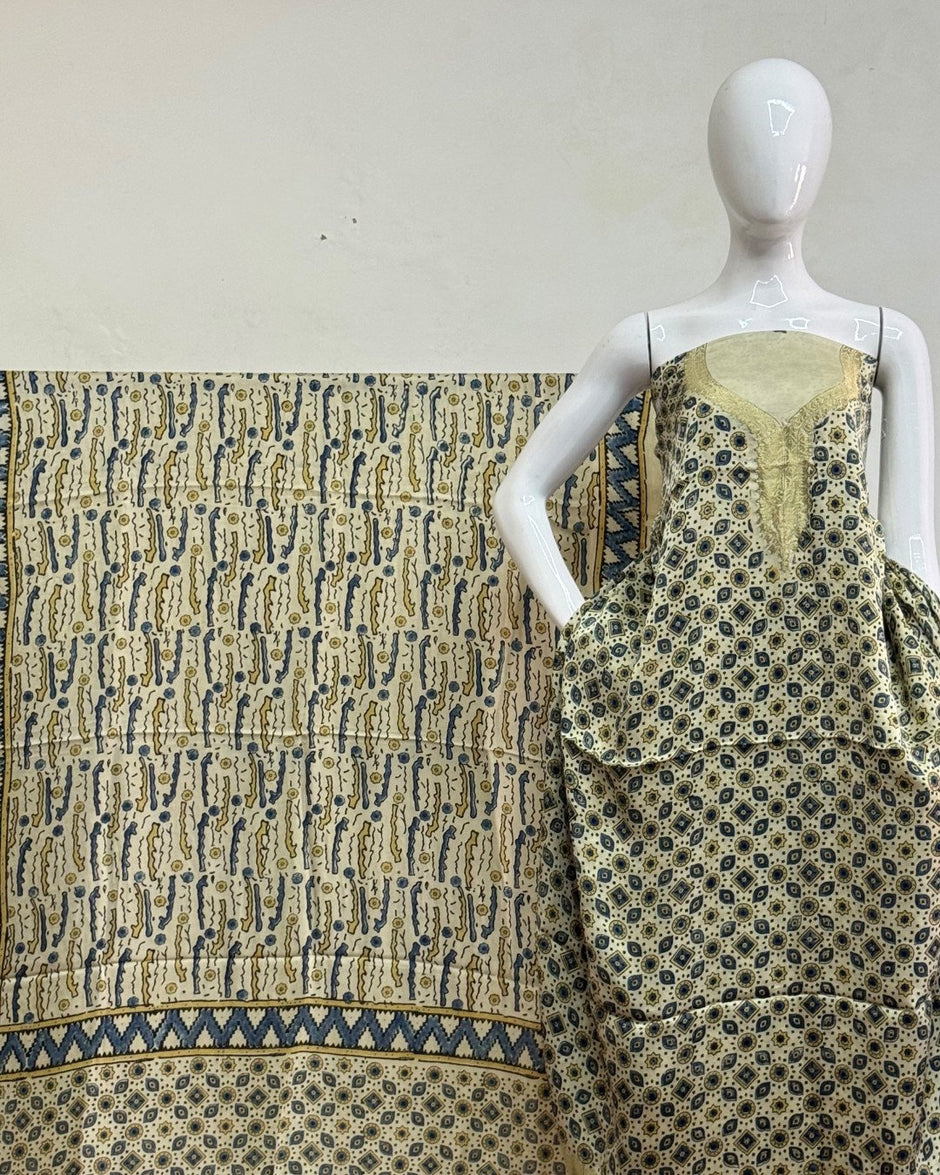 TAS Auto Crop Upper - Premium Modal Silk Nakshi Zari Top & Dupatta 2-Piece Set 10